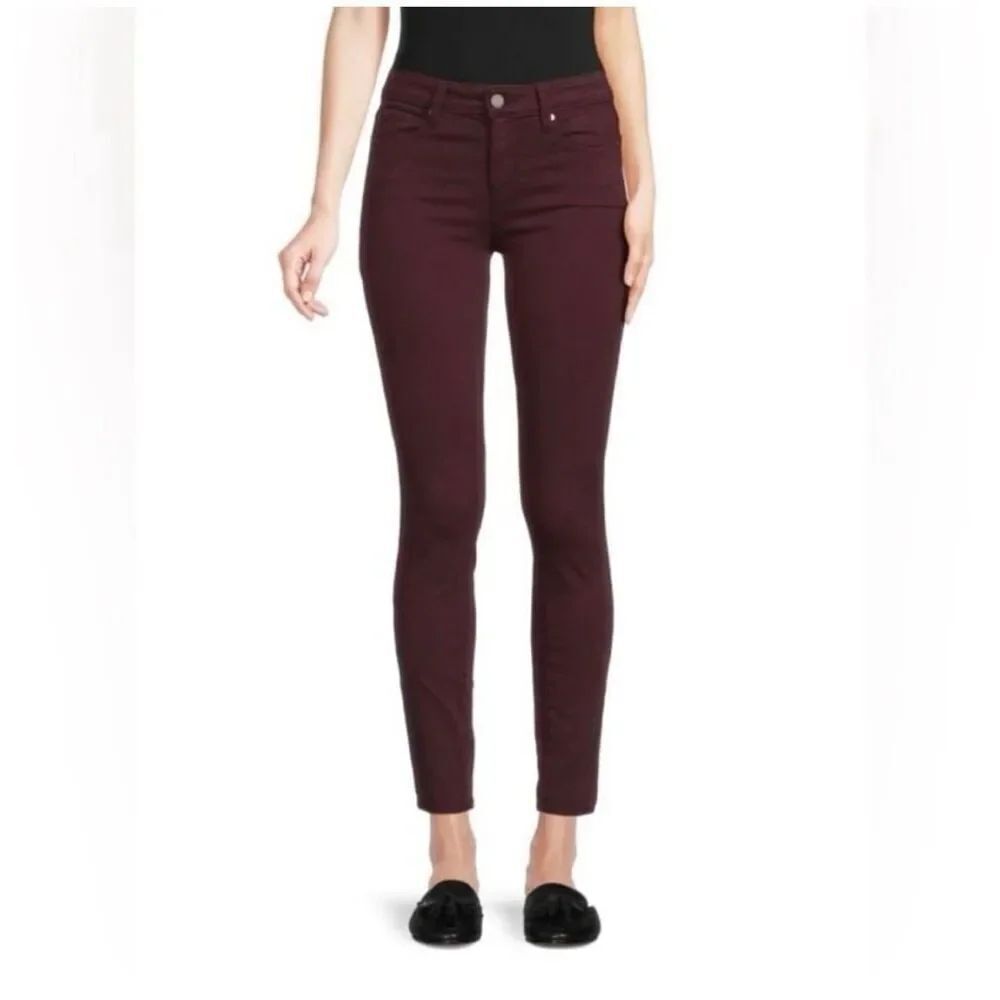 Paige Verdugo Ankle Mid-Rise Ultra Skinny Jean Aubergine sz 26 NWT $189